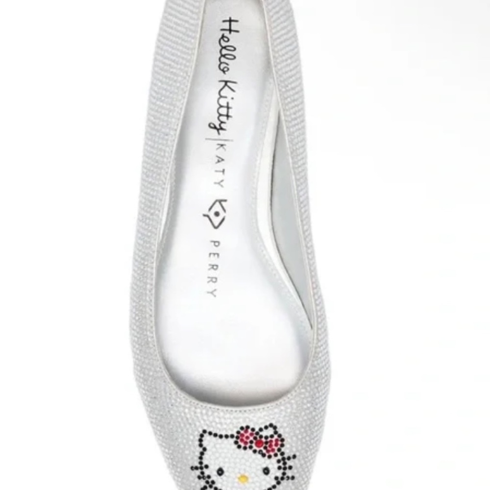 Katy Perry Women's 7.5 Hello Kitty Crystal Ballet Flats Sparkly New - Picture 4 of 5